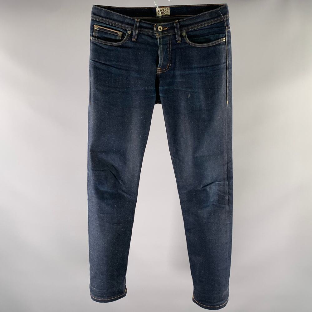 NAKED AND FAMOUS Size 32 Navy Indigo Cotton Jeans